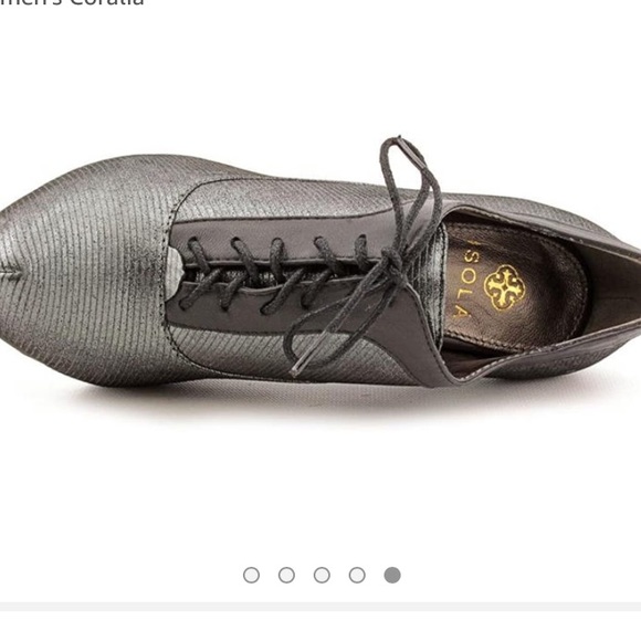 Elegant Gray Lace-Up Women's Heels NWOT - Picture 4 of 5